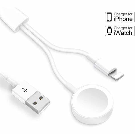 2 in 1 wireless charger cable wire for Apple Watch - charging dock for iPhone and Apple Watch